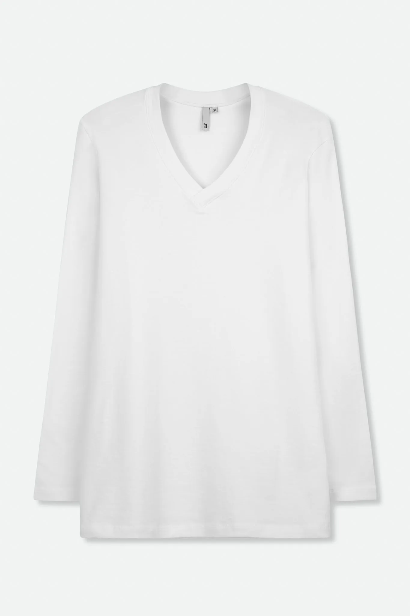 A LINE V NECK LONG SLEEVE IN PIMA COTTON STRETCH