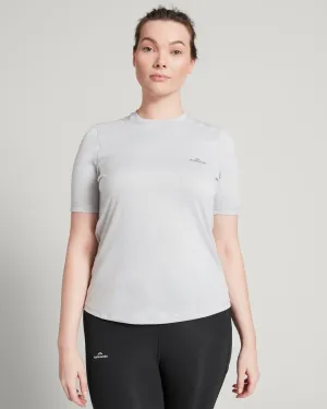 Accion Women's driMOTION Short Sleeve T-shirt - Mid Grey Marle