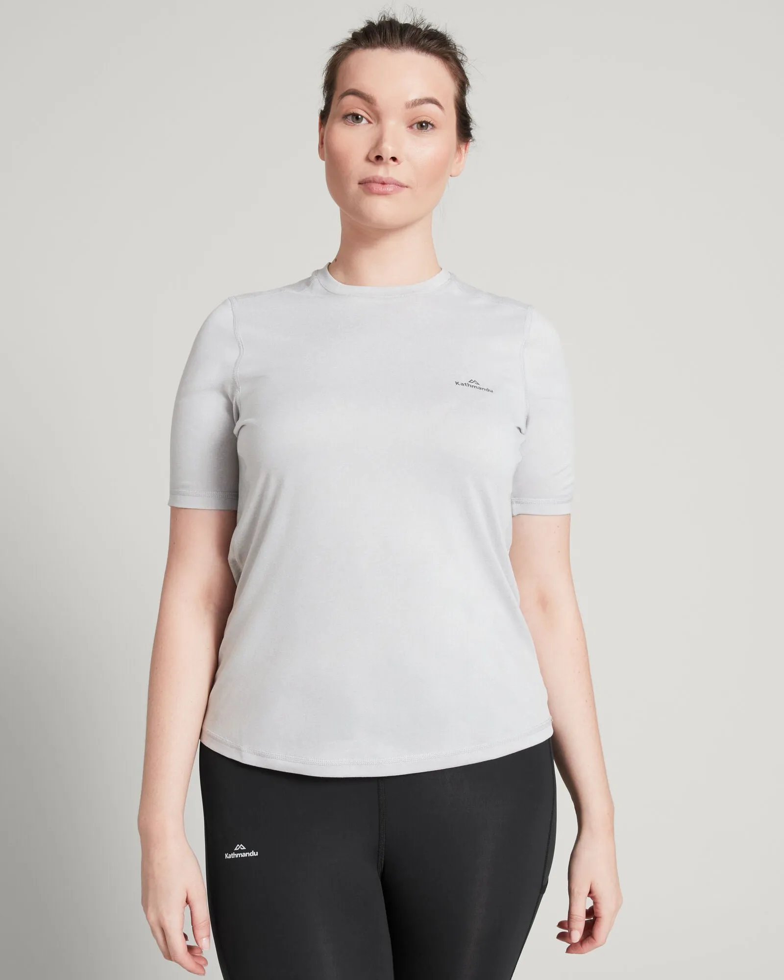 Accion Women's driMOTION Short Sleeve T-shirt - Mid Grey Marle