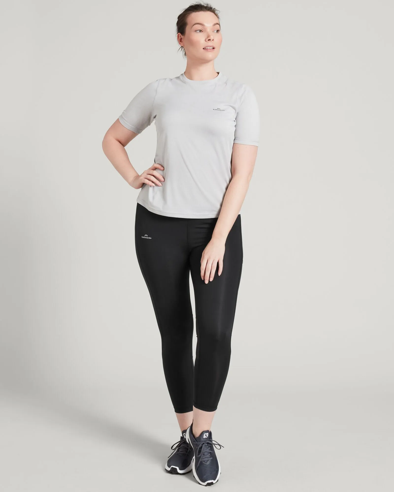 Accion Women's driMOTION Short Sleeve T-shirt - Mid Grey Marle