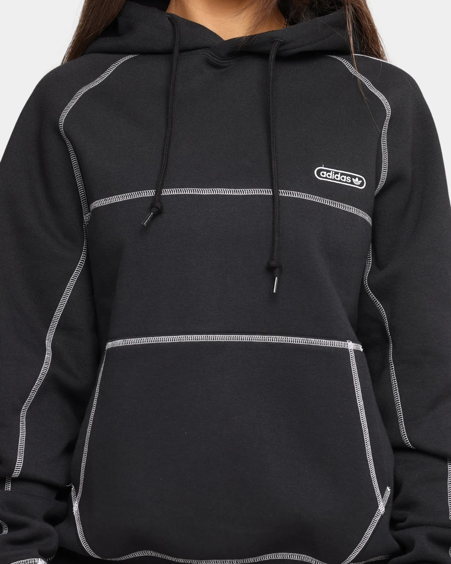 Adidas Contrast Stitch Hoodie Black