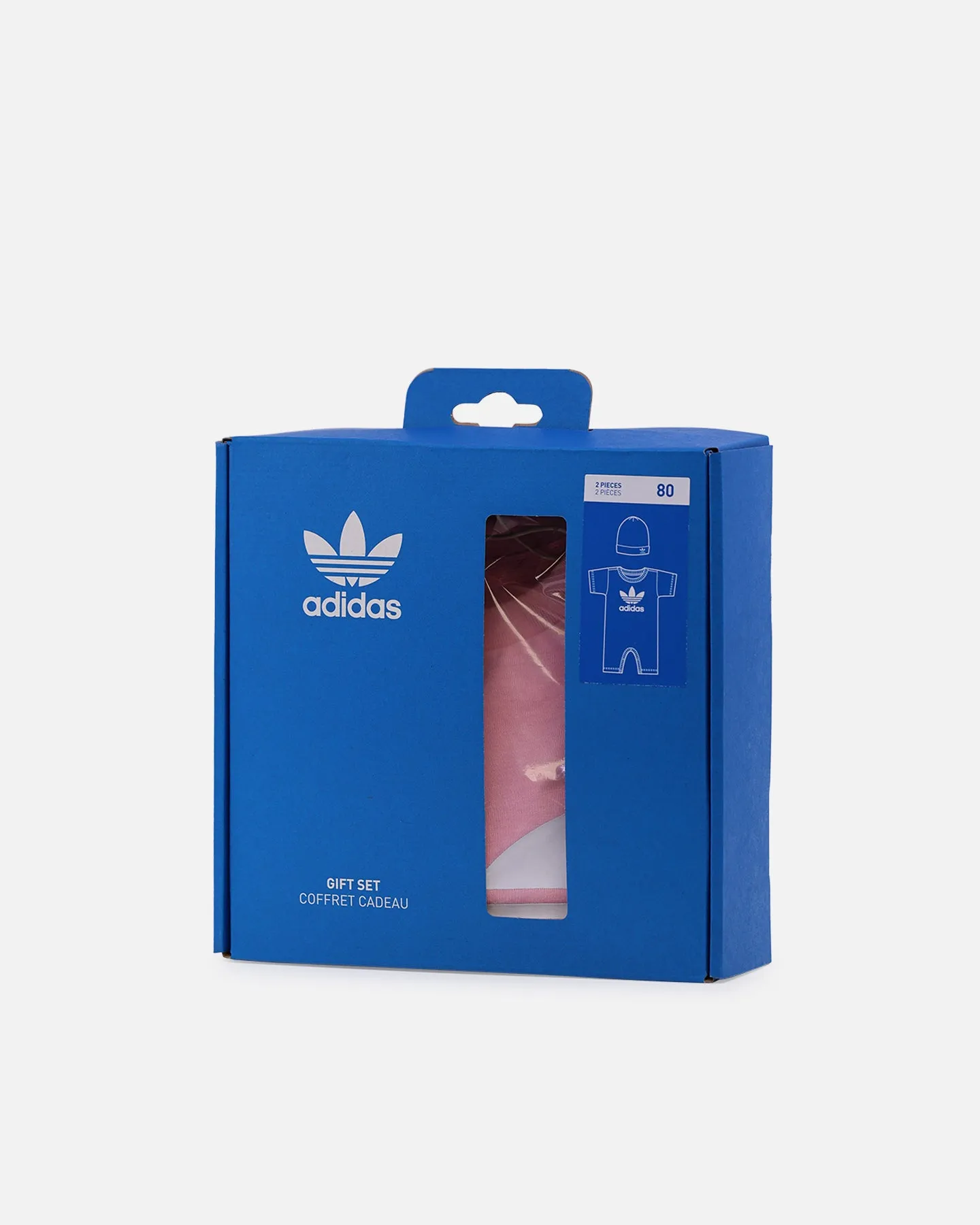 Adidas Infants' Jumpsuit and Beanie Gift Set True Pink