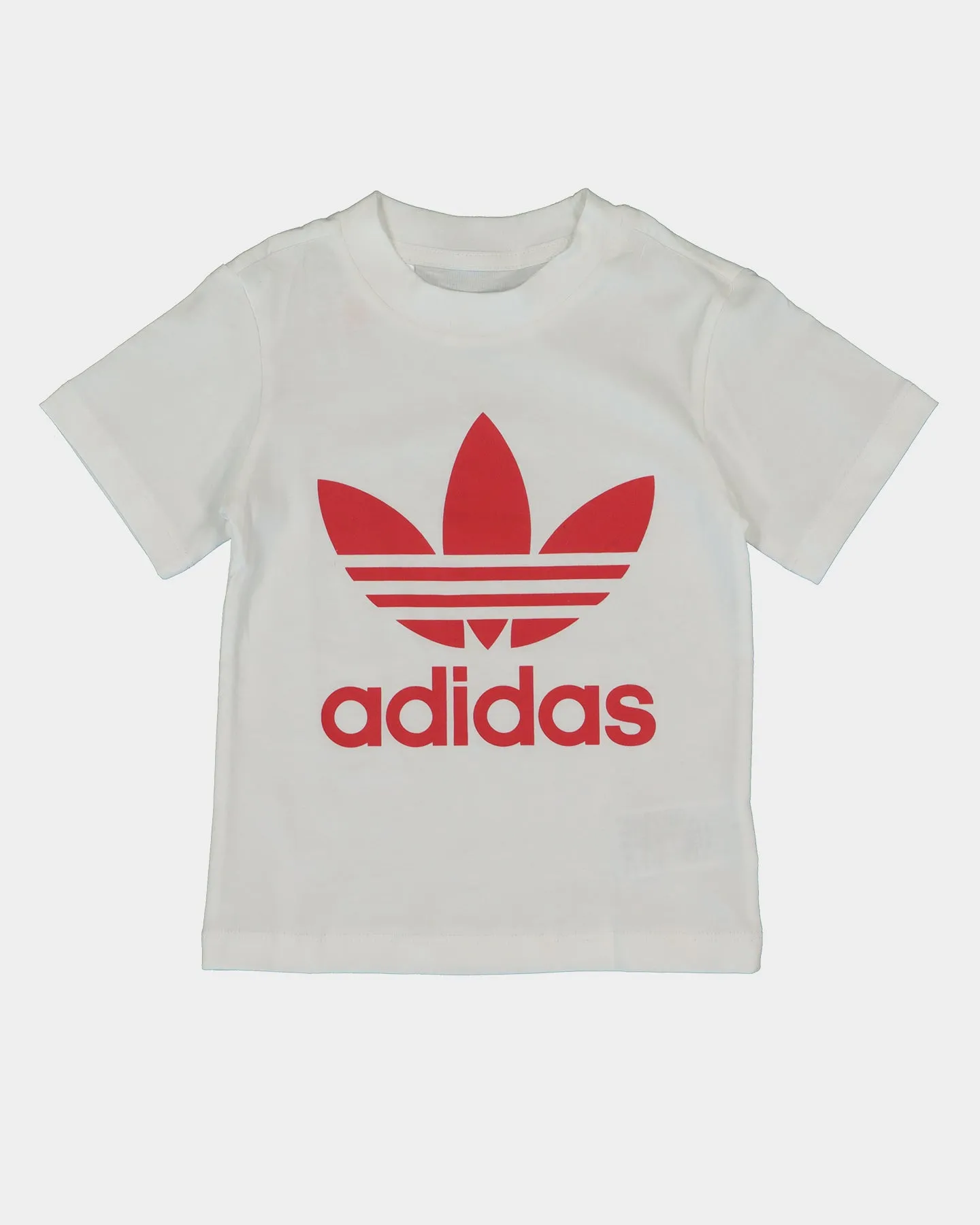 Adidas Kid's Trefoil T-Shirt and Shorts Set White/Red