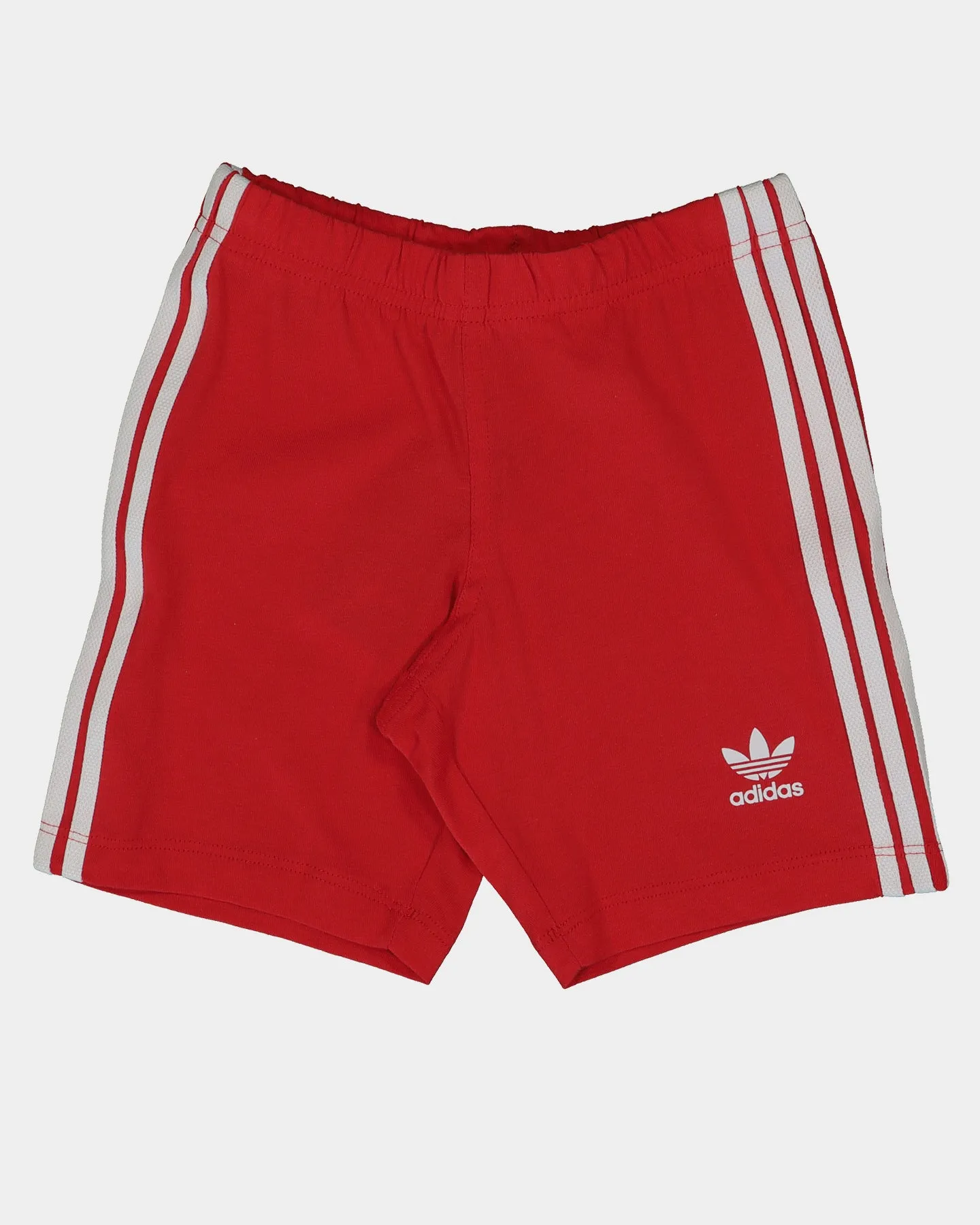 Adidas Kid's Trefoil T-Shirt and Shorts Set White/Red