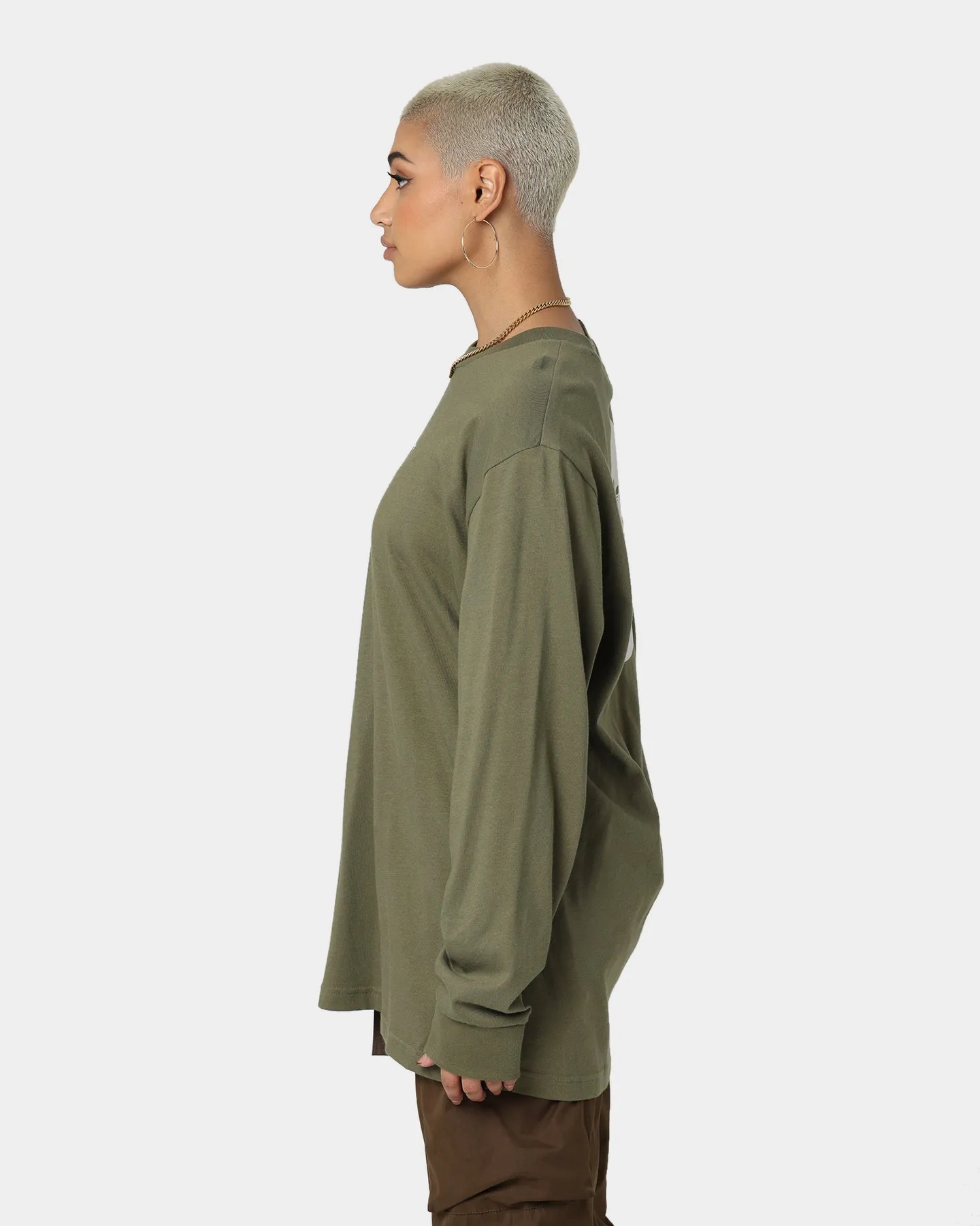 Adidas Long Sleeve Graphic T-Shirt Craft Khaki