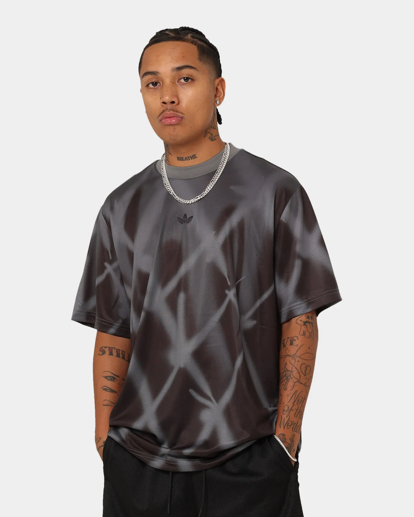 Adidas Streetball All Over Print T-Shirt Grey