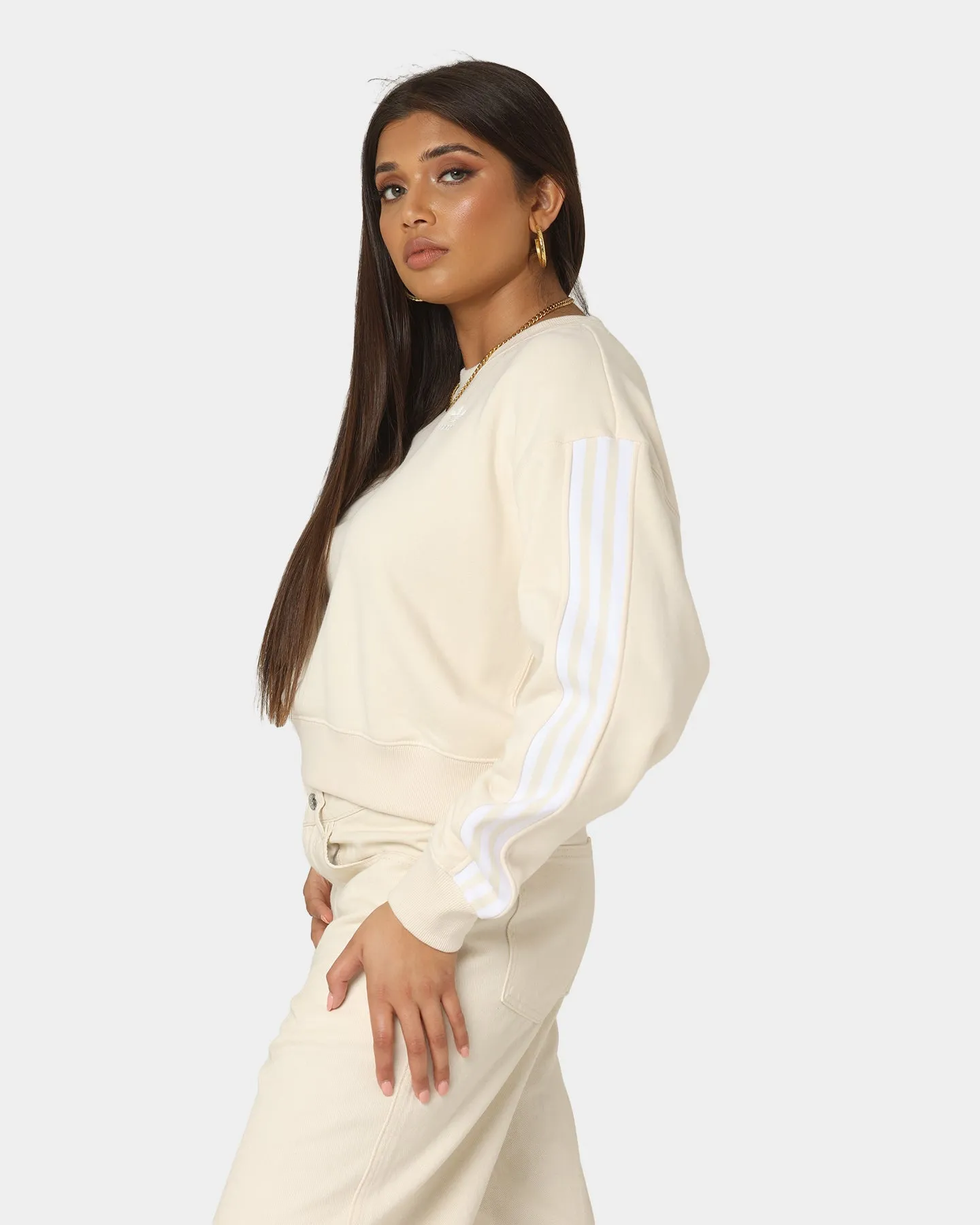 Adidas Women's Adicolor Classic Sweatshirt Wonder White