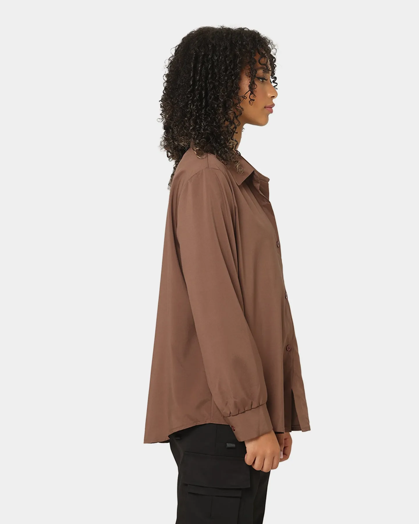 Adidas Women's Modica Button Up Shirt Brown