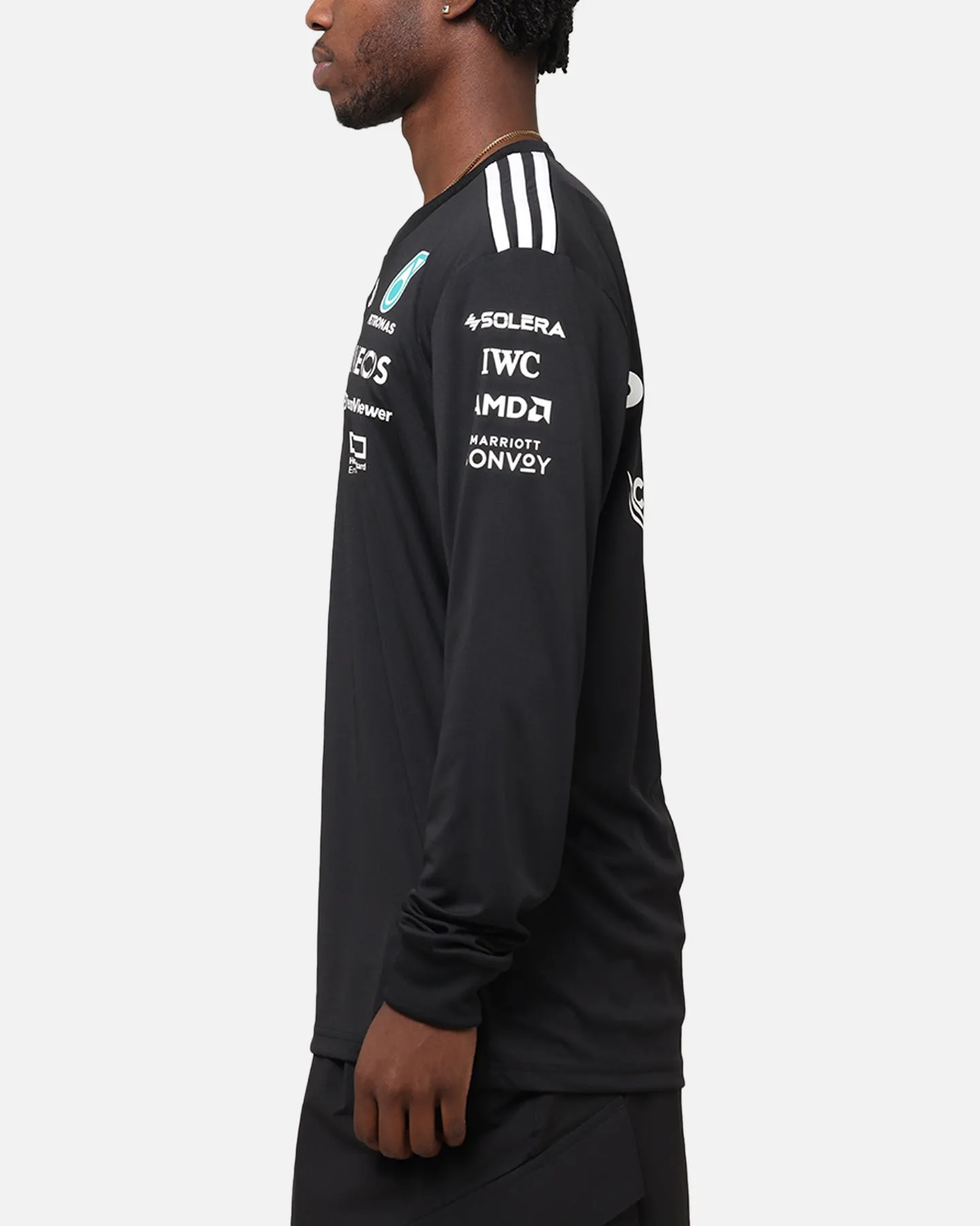 adidas x Mercedes-AMG PETRONAS Formula One F1 2025 Team Long Sleeve Driver T-Shirt Black