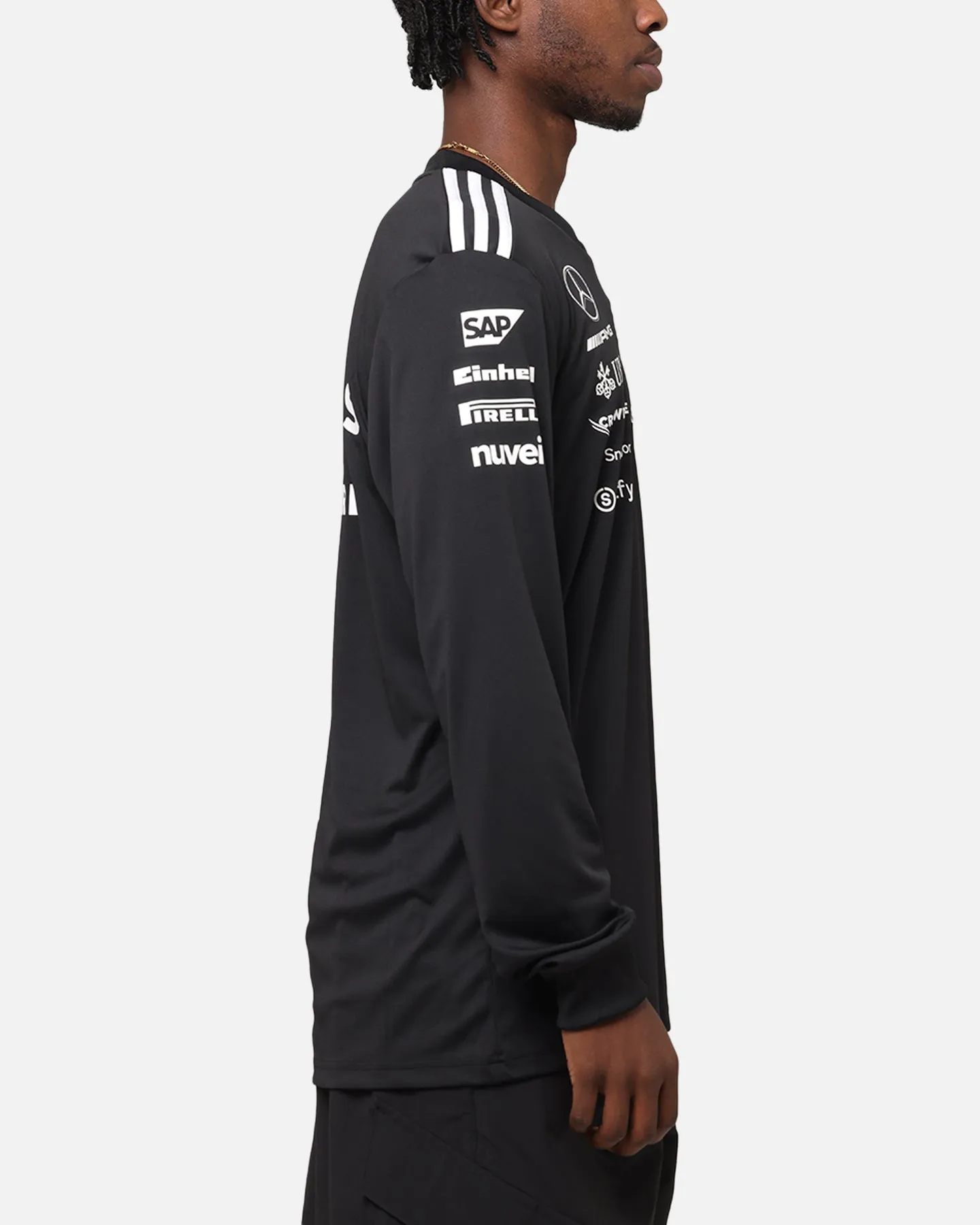 adidas x Mercedes-AMG PETRONAS Formula One F1 2025 Team Long Sleeve Driver T-Shirt Black