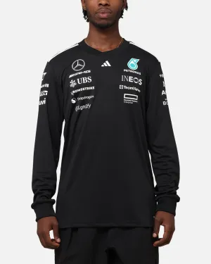 adidas x Mercedes-AMG PETRONAS Formula One F1 2025 Team Long Sleeve Driver T-Shirt Black
