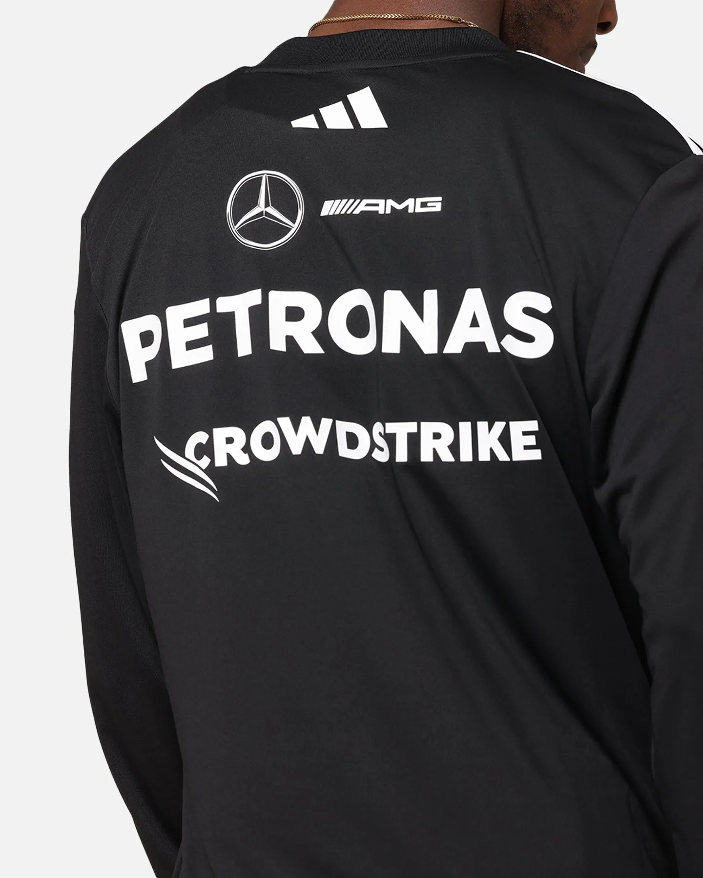 adidas x Mercedes-AMG PETRONAS Formula One F1 2025 Team Long Sleeve Driver T-Shirt Black