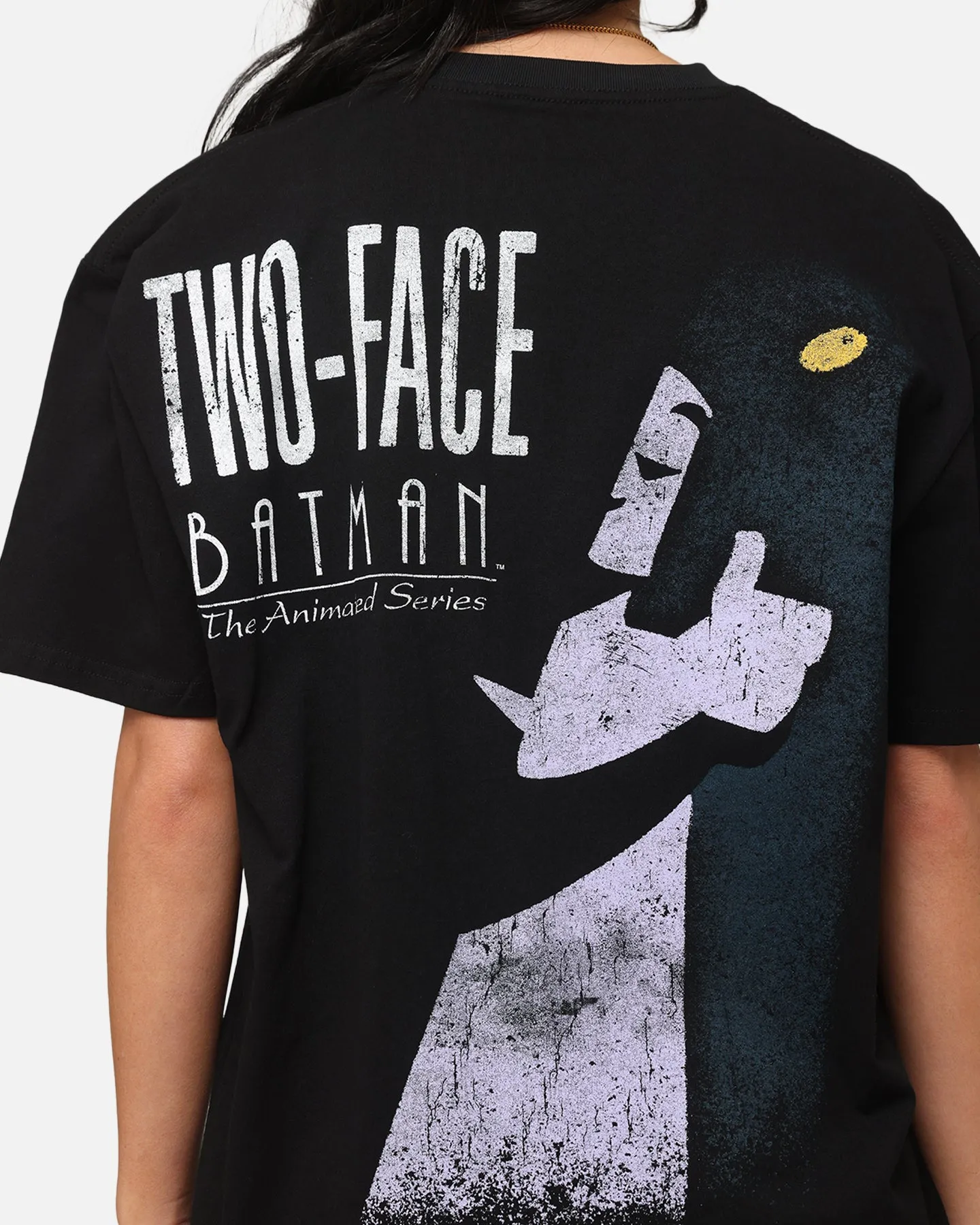 American Thrift X DC Batman Two Face Heavy T-Shirt Black