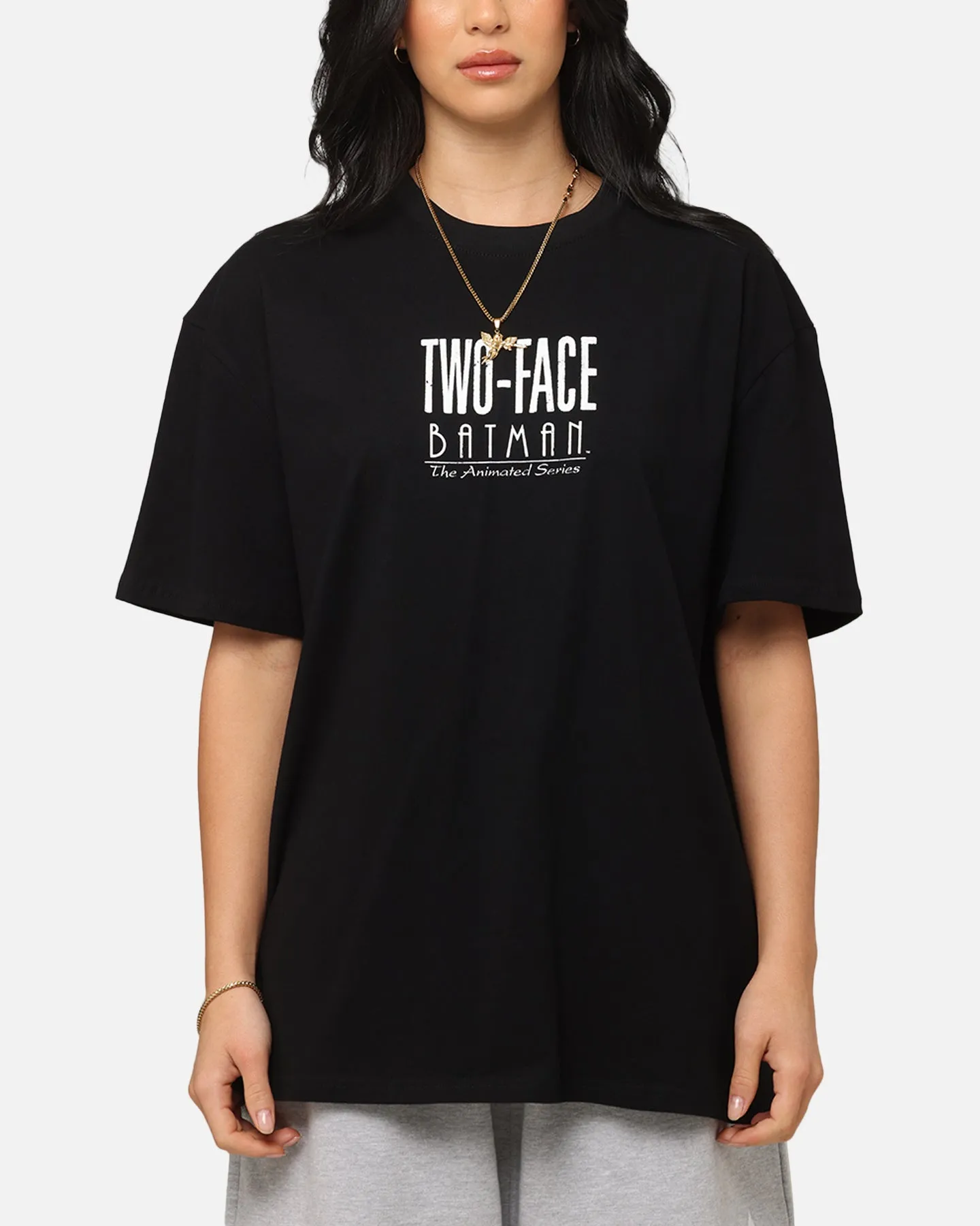American Thrift X DC Batman Two Face Heavy T-Shirt Black