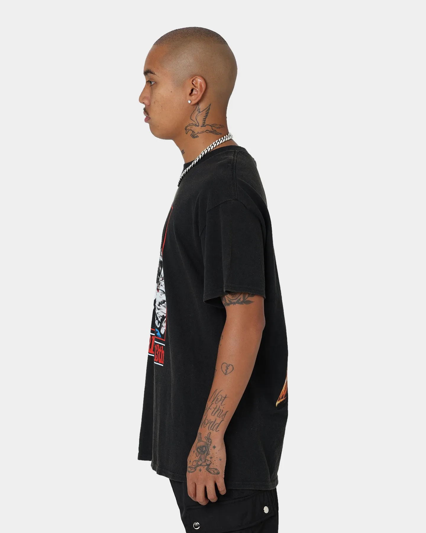 American Thrift X Friday the 13th Friday the 13th Vintage T-Shirt Vintage Black