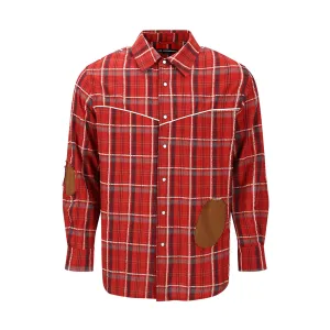 Andersson Bell Noah Patch Check Shirt Red ATB1238M