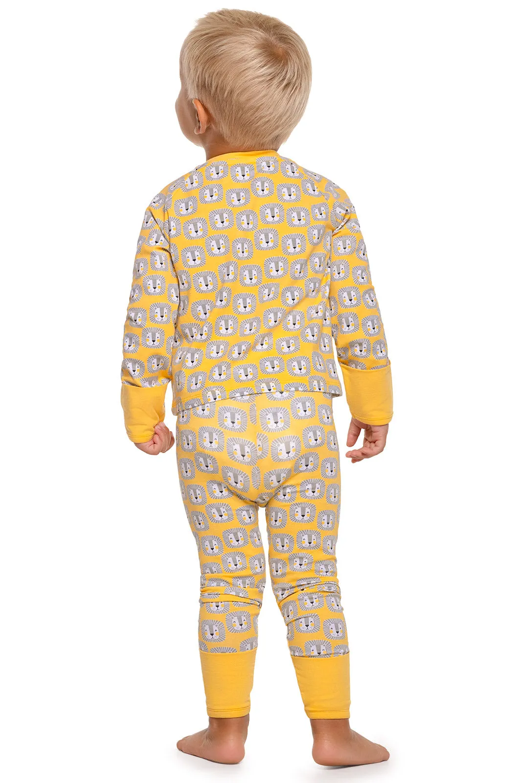 Baby LumaLeo Long Sleeve T-Shirt | Yellow Lion Heads