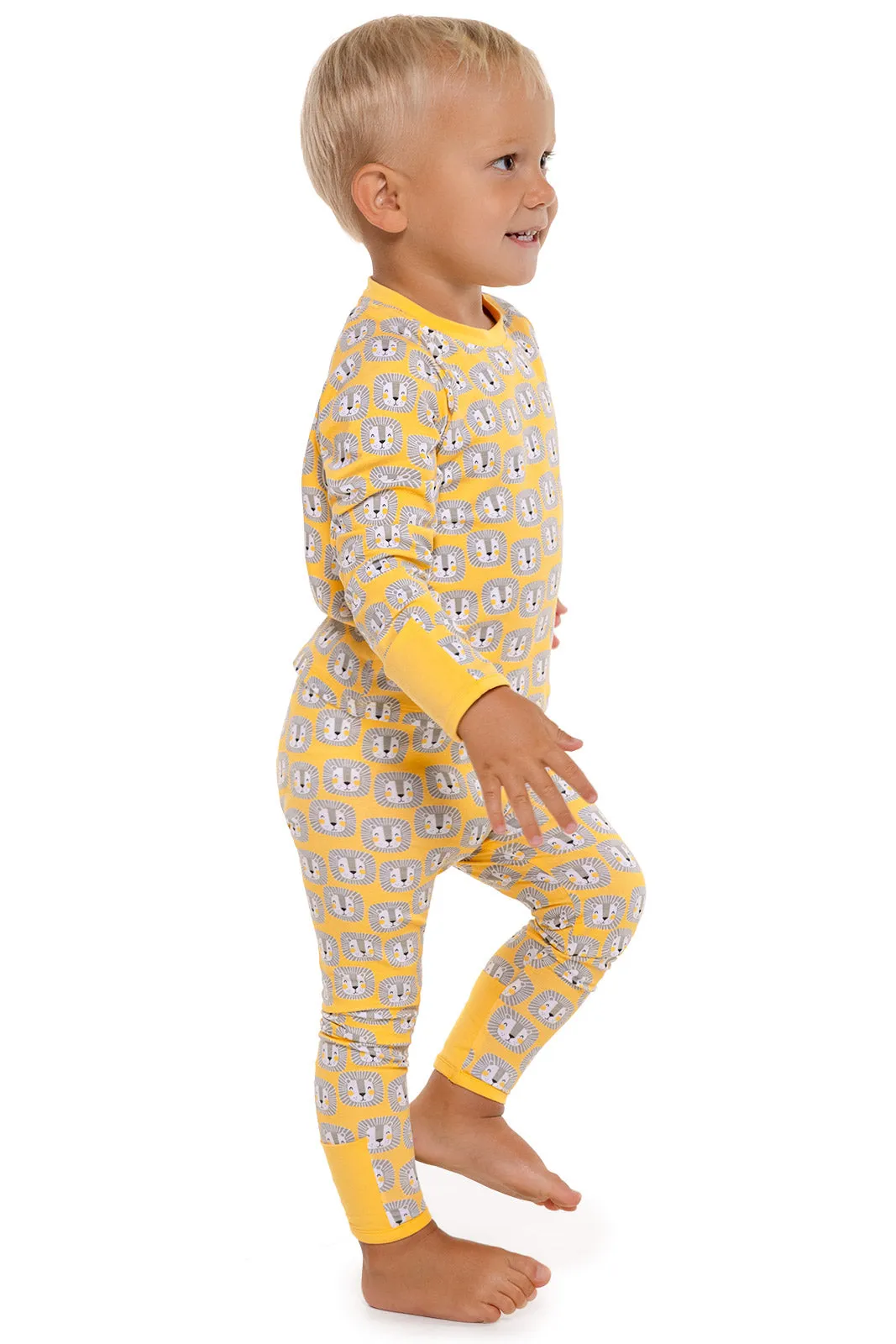 Baby LumaLeo Long Sleeve T-Shirt | Yellow Lion Heads