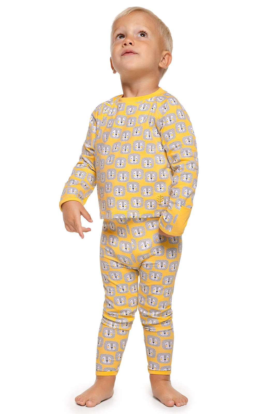 Baby LumaLeo Long Sleeve T-Shirt | Yellow Lion Heads