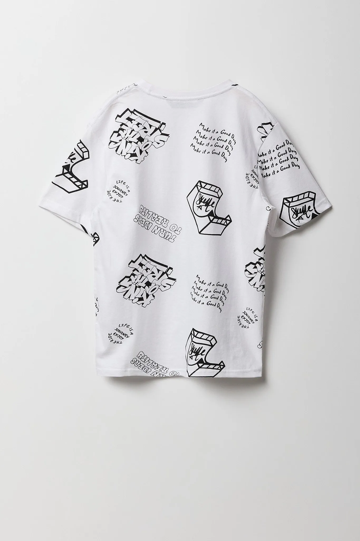 Boys Graffiti Printed Graphic T-Shirt