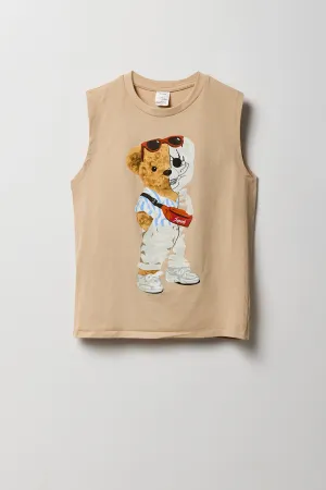 Boys Teddy Skeleton Graphic Tank
