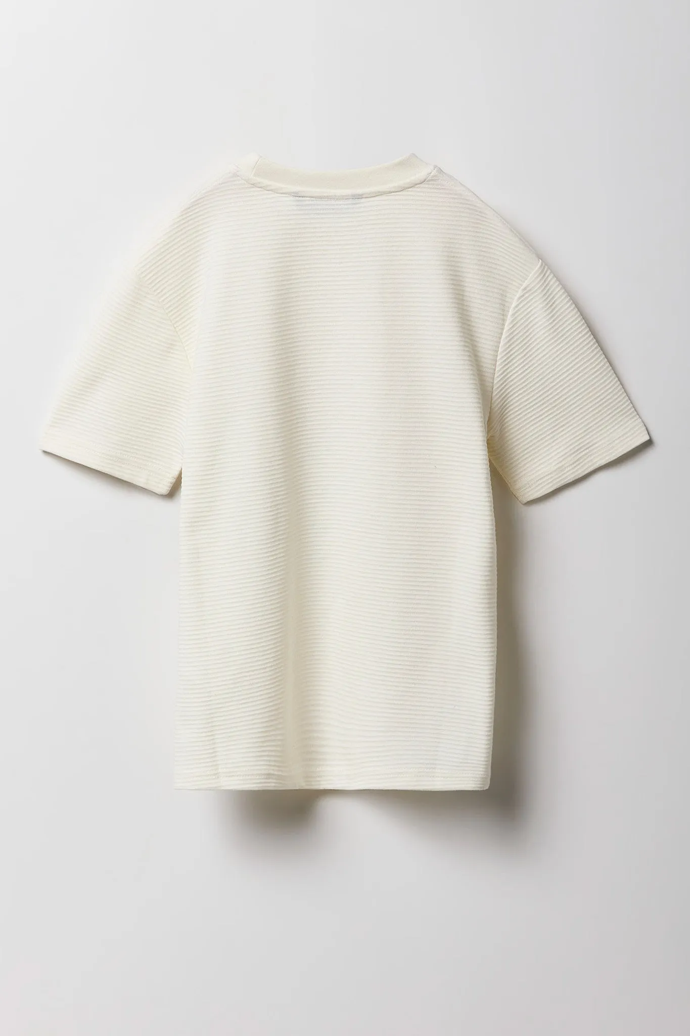 Boys Textured Knit Graphic T-Shirt