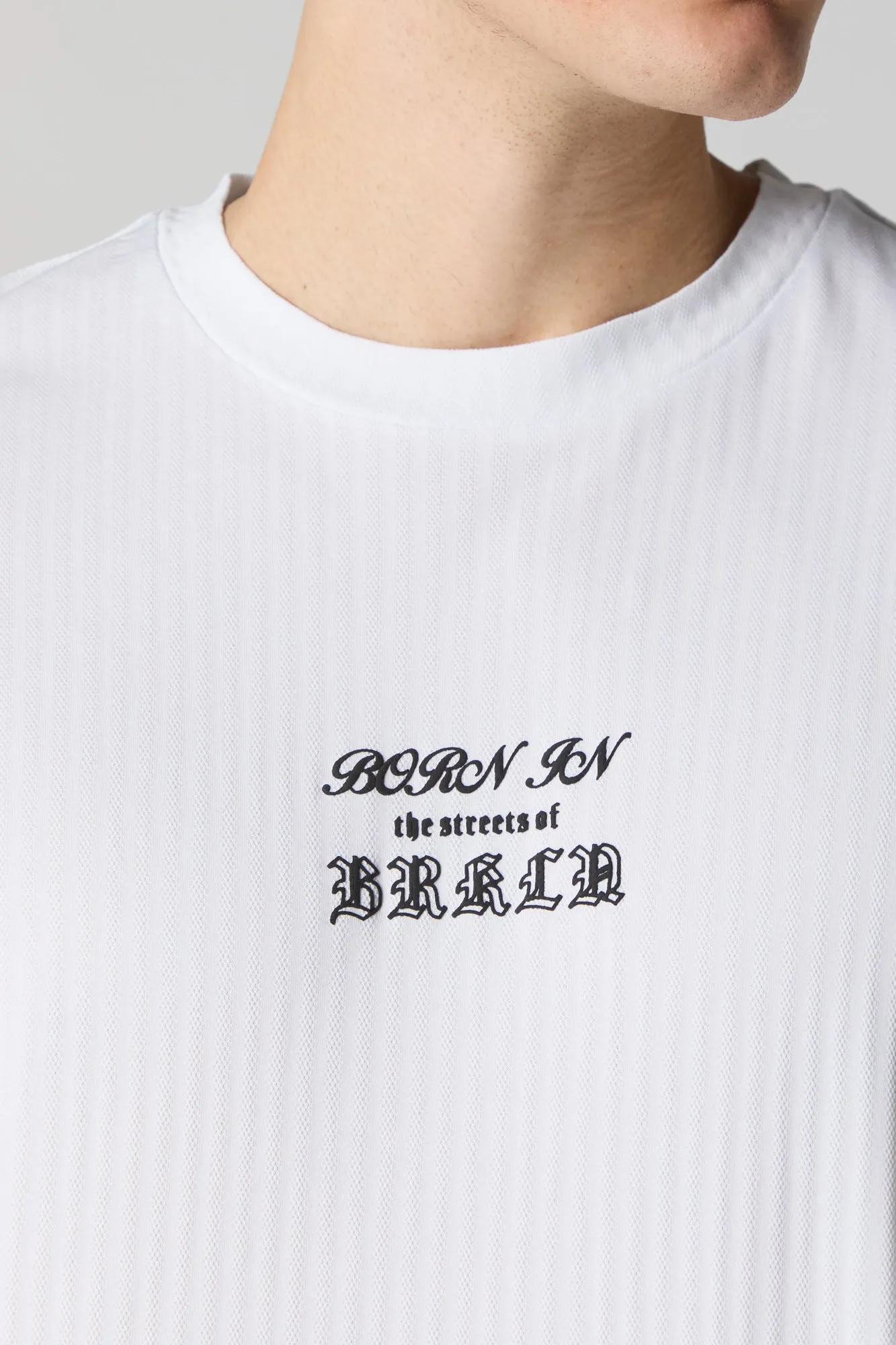 Brooklyn New York Graphic Textured T-Shirt