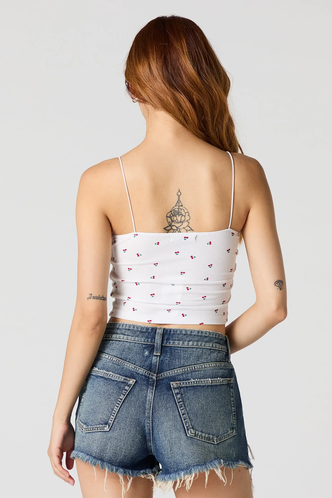 Camisole côtelée à bretelle bungee