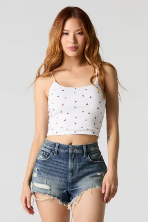 Camisole côtelée à bretelle bungee