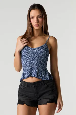 Camisole smockée à basque