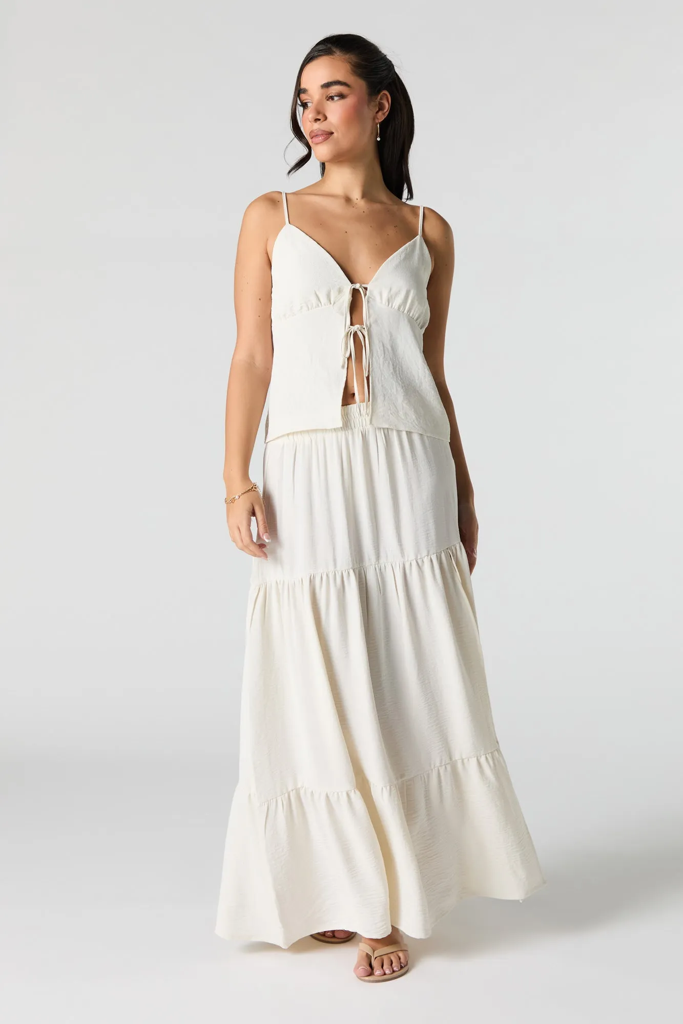 Camisole volantée avec attache