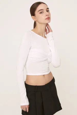 Chelsea Twist Front Sheer Top