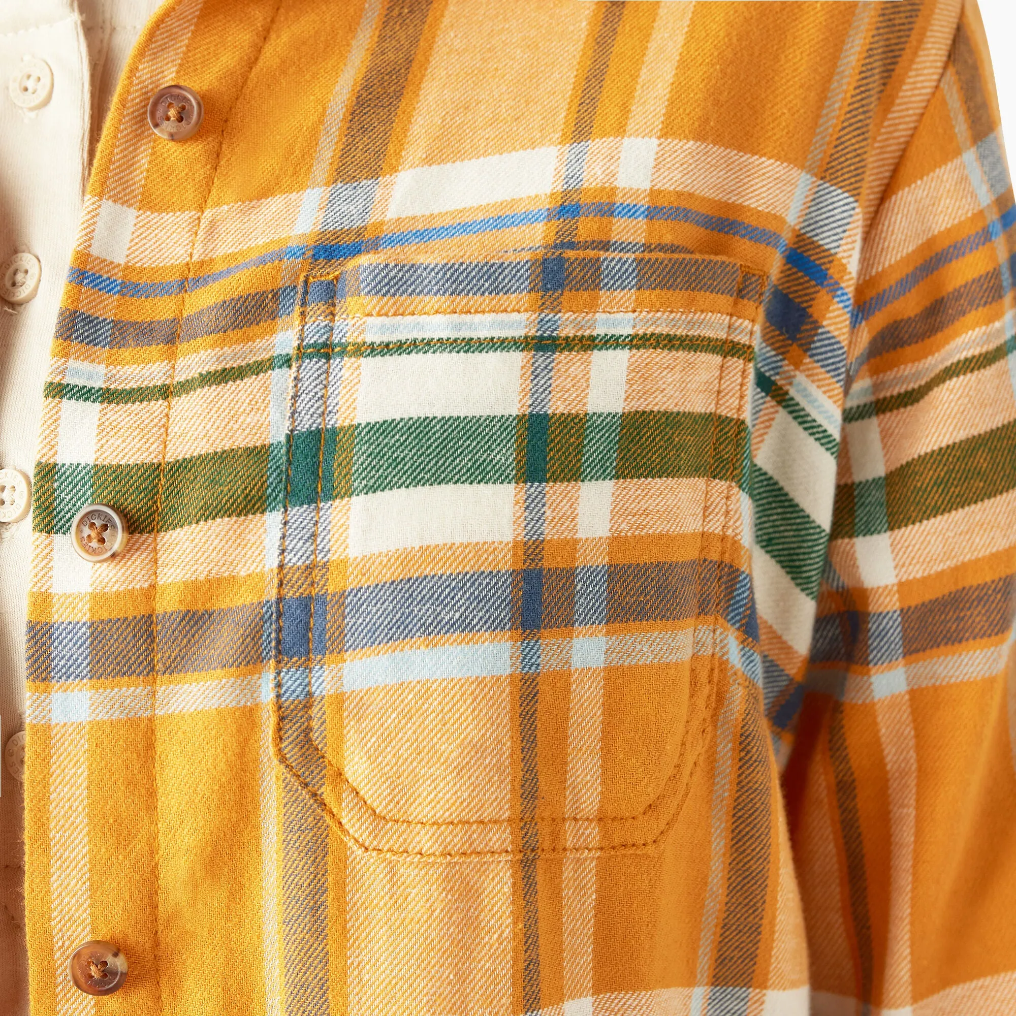 Dickies Women's Plaid Long Sleeve Flannel Shirt