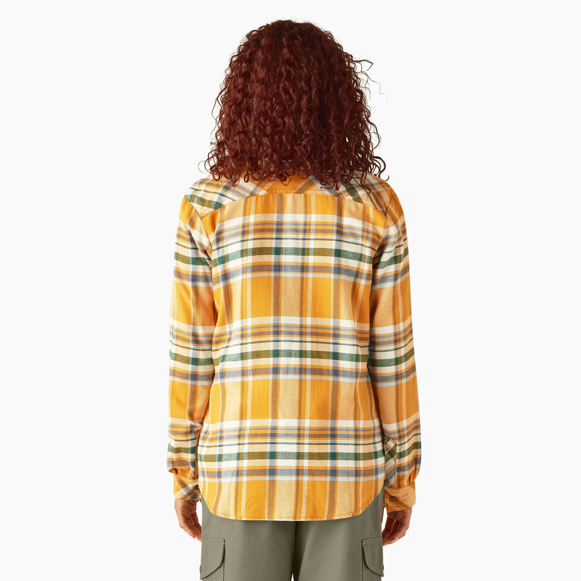 Dickies Women's Plaid Long Sleeve Flannel Shirt