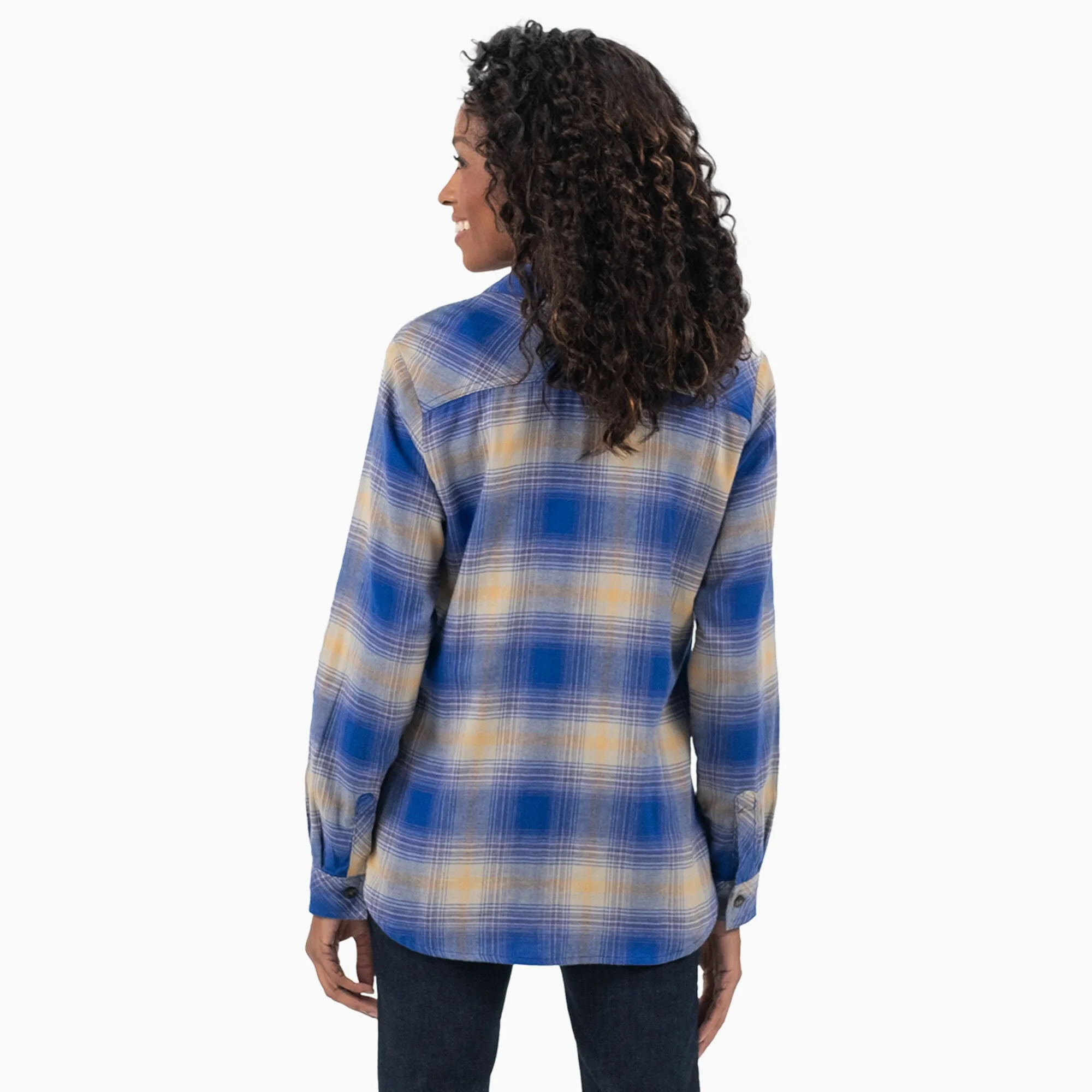 Dickies Women's Plaid Long Sleeve Flannel Shirt