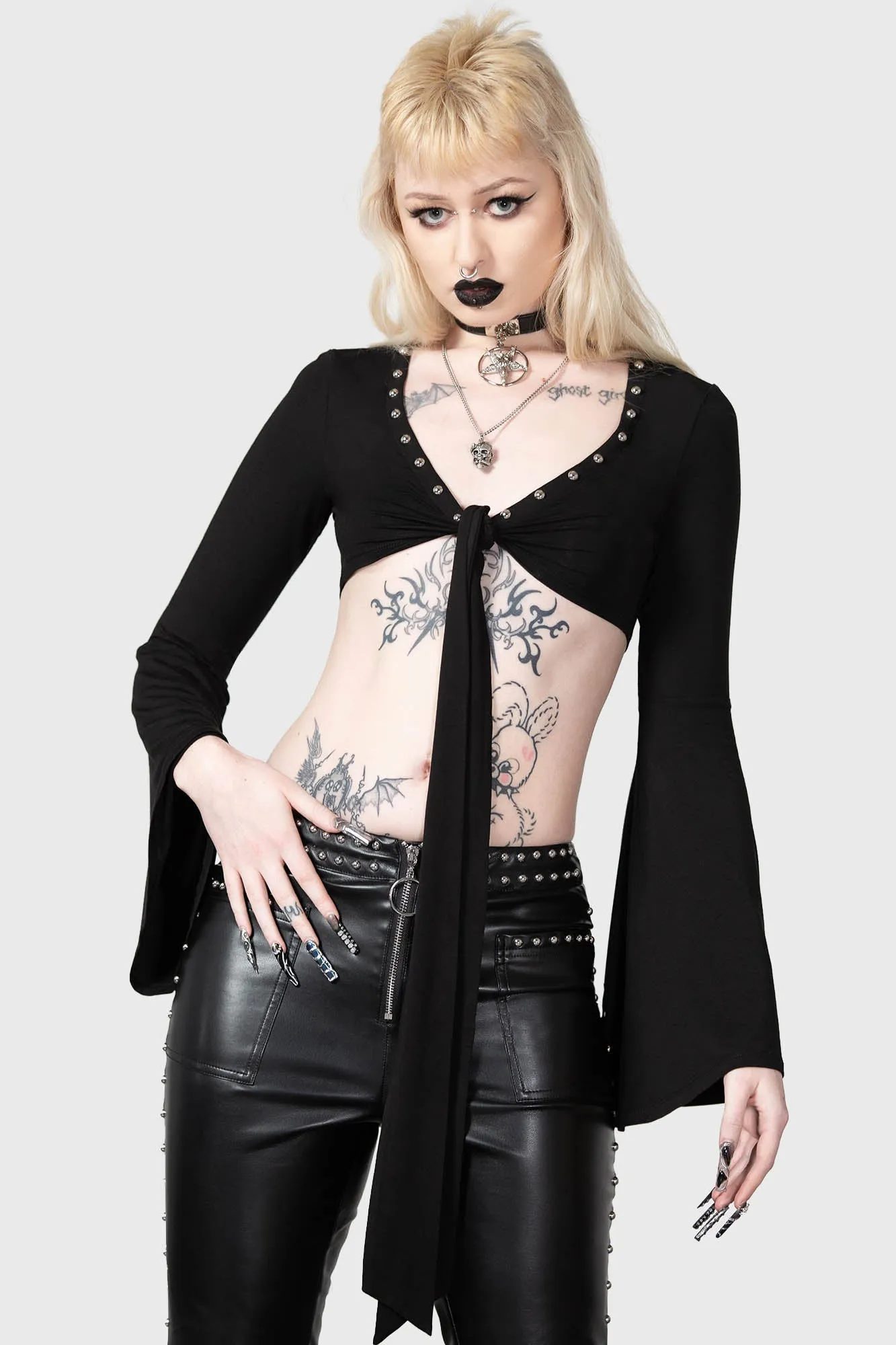 Elegy Front Tie Top - Resurrect