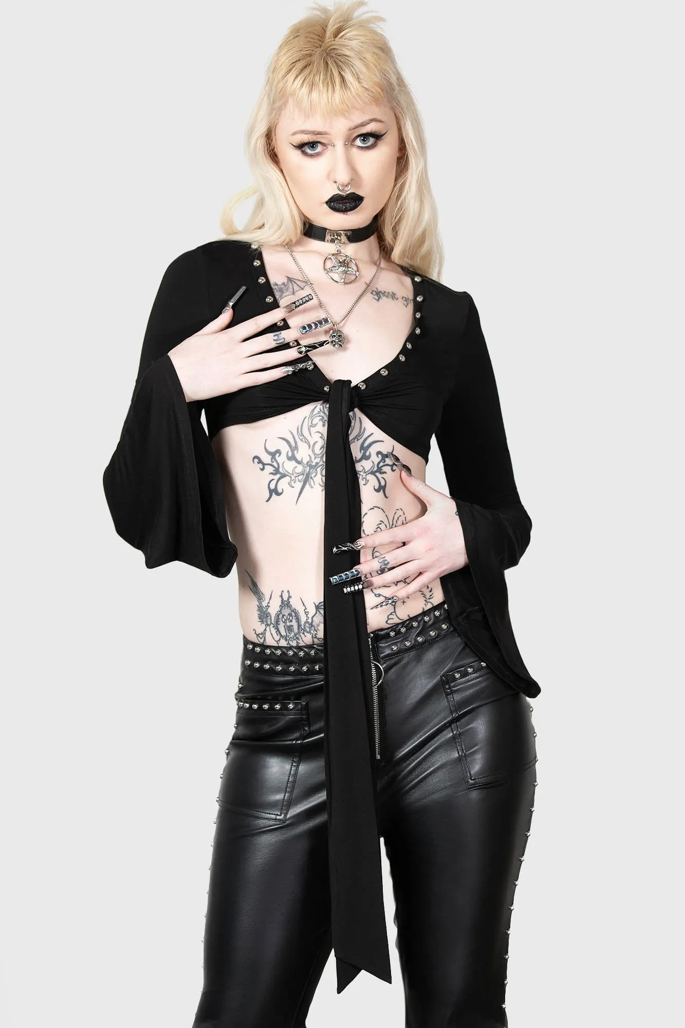 Elegy Front Tie Top - Resurrect
