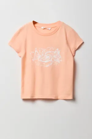 Girls Butterfly Graphic T-Shirt