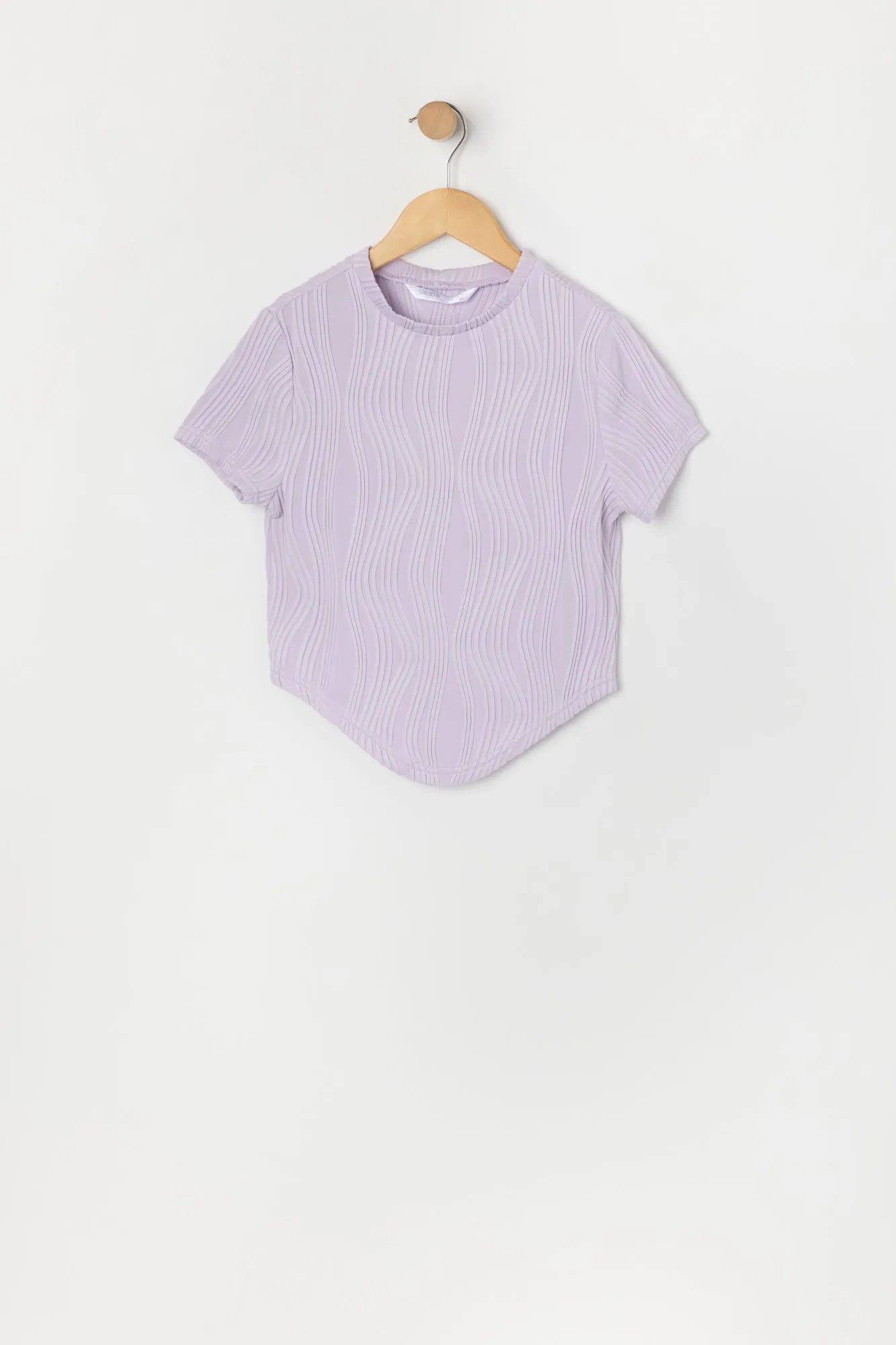 Girls Textured Hanky Hem T-Shirt
