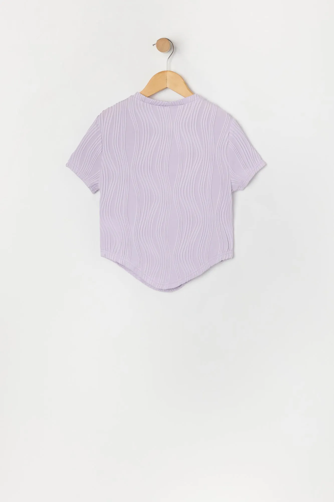 Girls Textured Hanky Hem T-Shirt