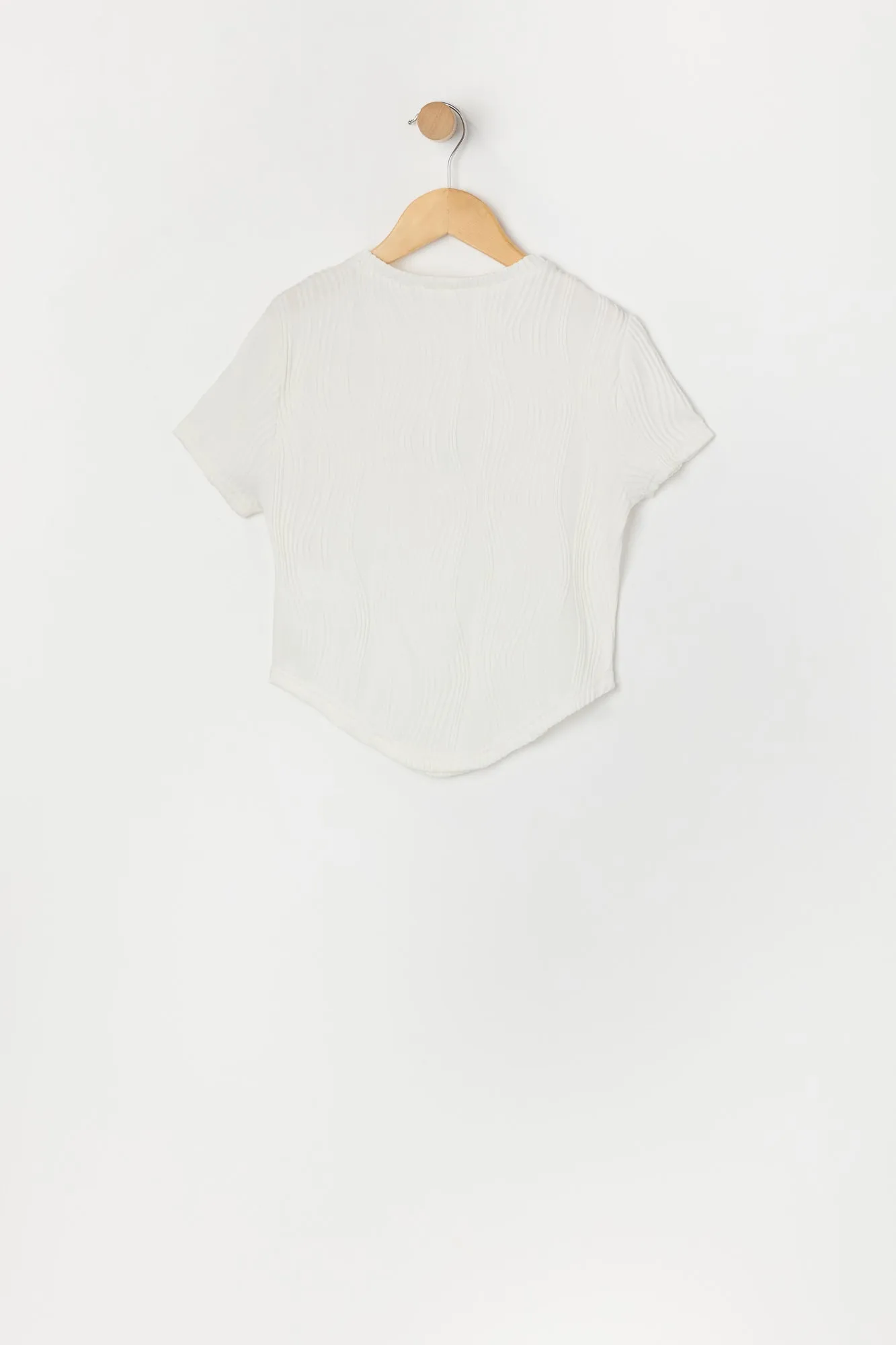 Girls Textured Hanky Hem T-Shirt