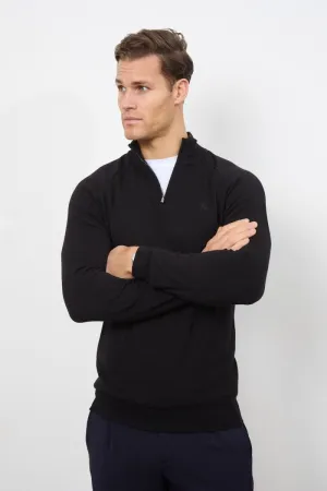 Half Zip Neck in Black