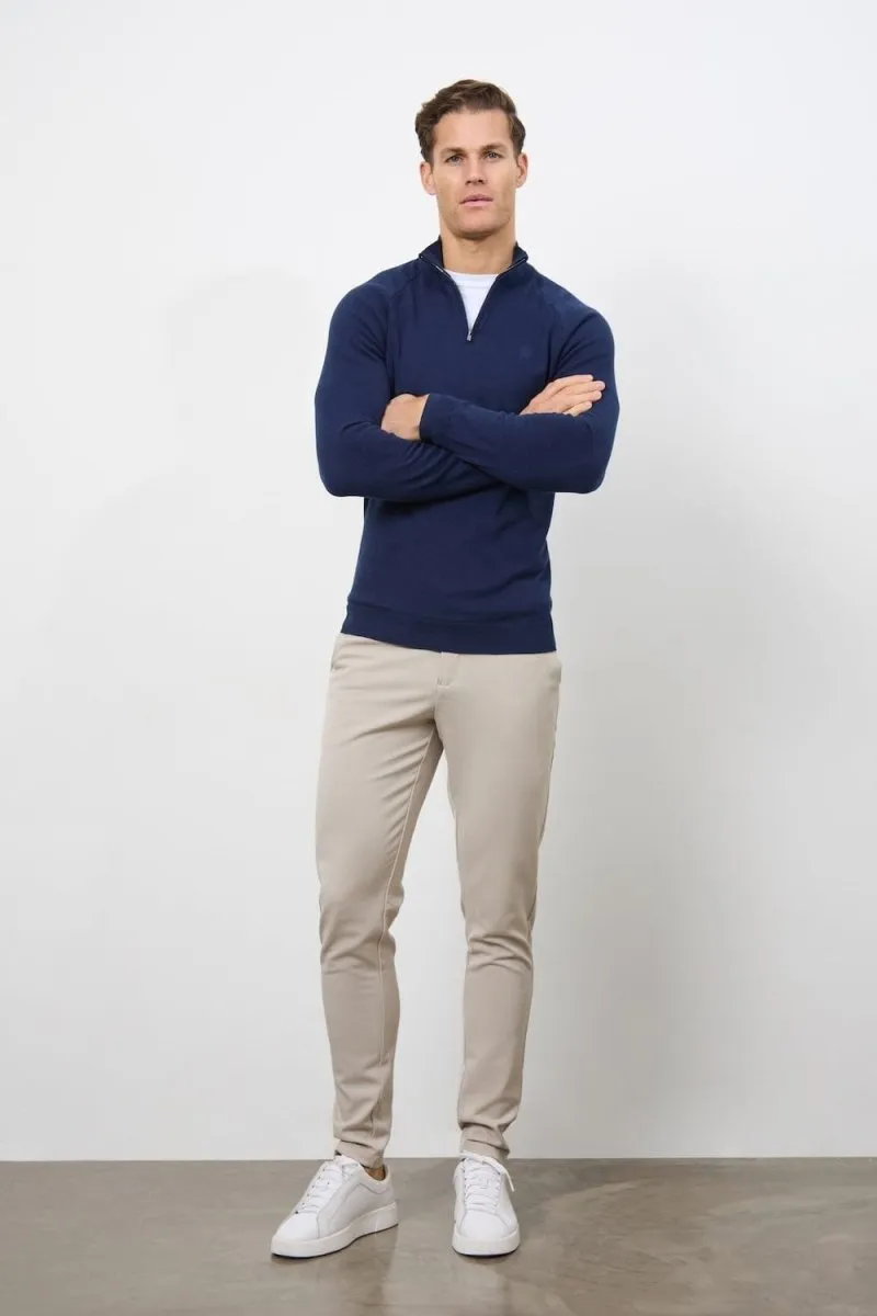 Half Zip Neck in Navy