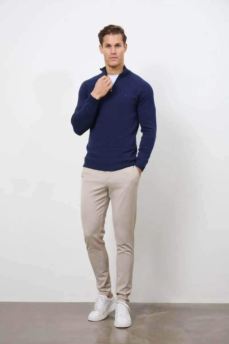 Half Zip Neck in Navy