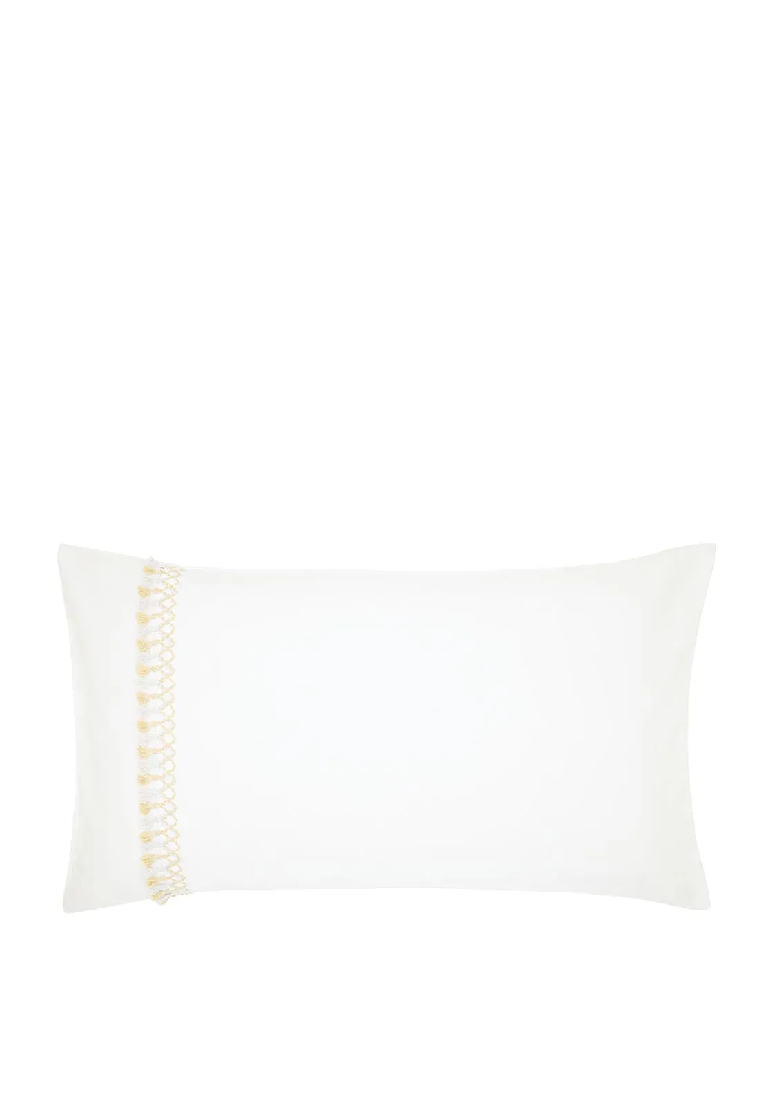 Harlequin Nirmala Tassel 180 Thread Count Pillowcase Pair, Pebble