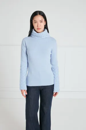Honeycomb Knit Jumper - Powder Blue