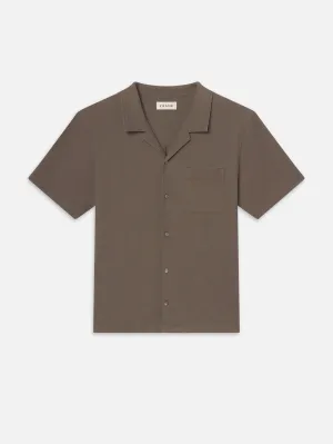 Jacquard Short Sleeve Relaxed Shirt -- Dark Sage