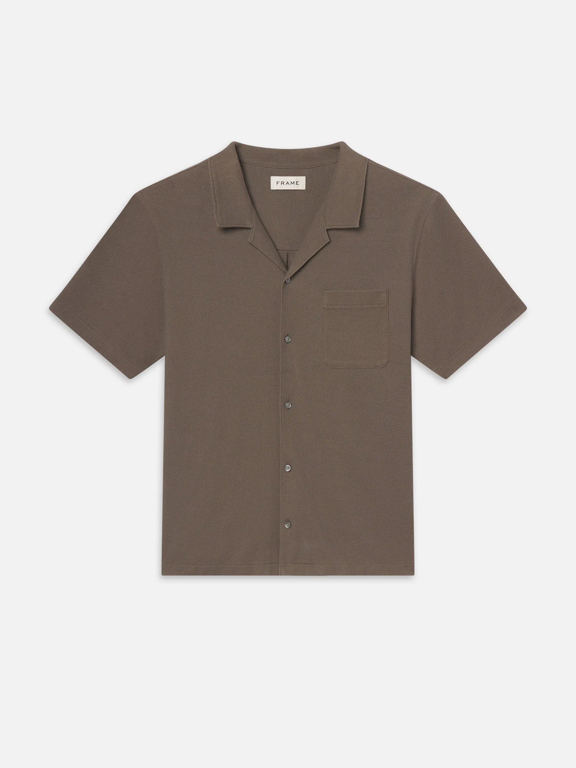 Jacquard Short Sleeve Relaxed Shirt -- Dark Sage
