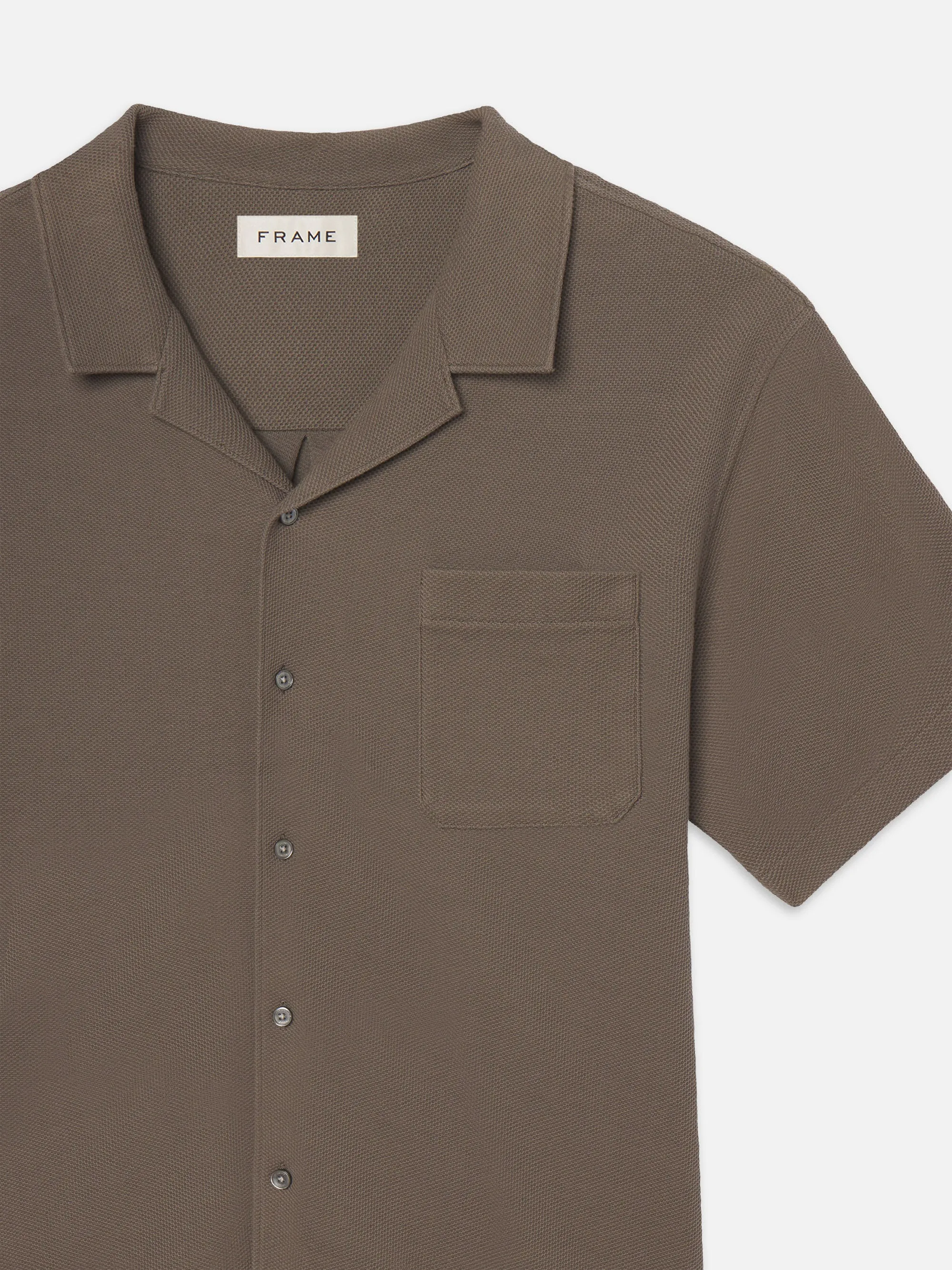 Jacquard Short Sleeve Relaxed Shirt -- Dark Sage