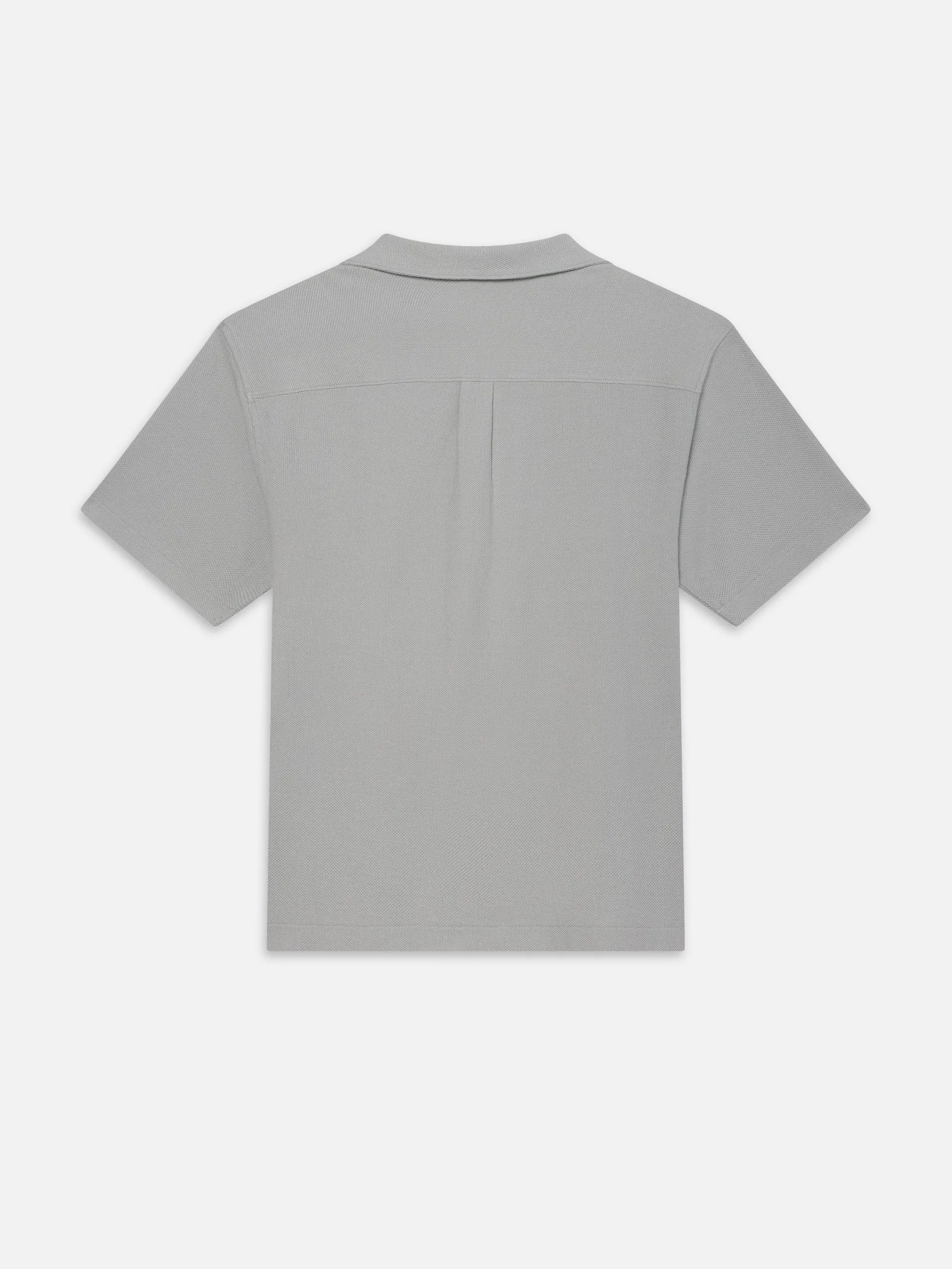 Jacquard Short Sleeve Relaxed Shirt -- Grey Blue